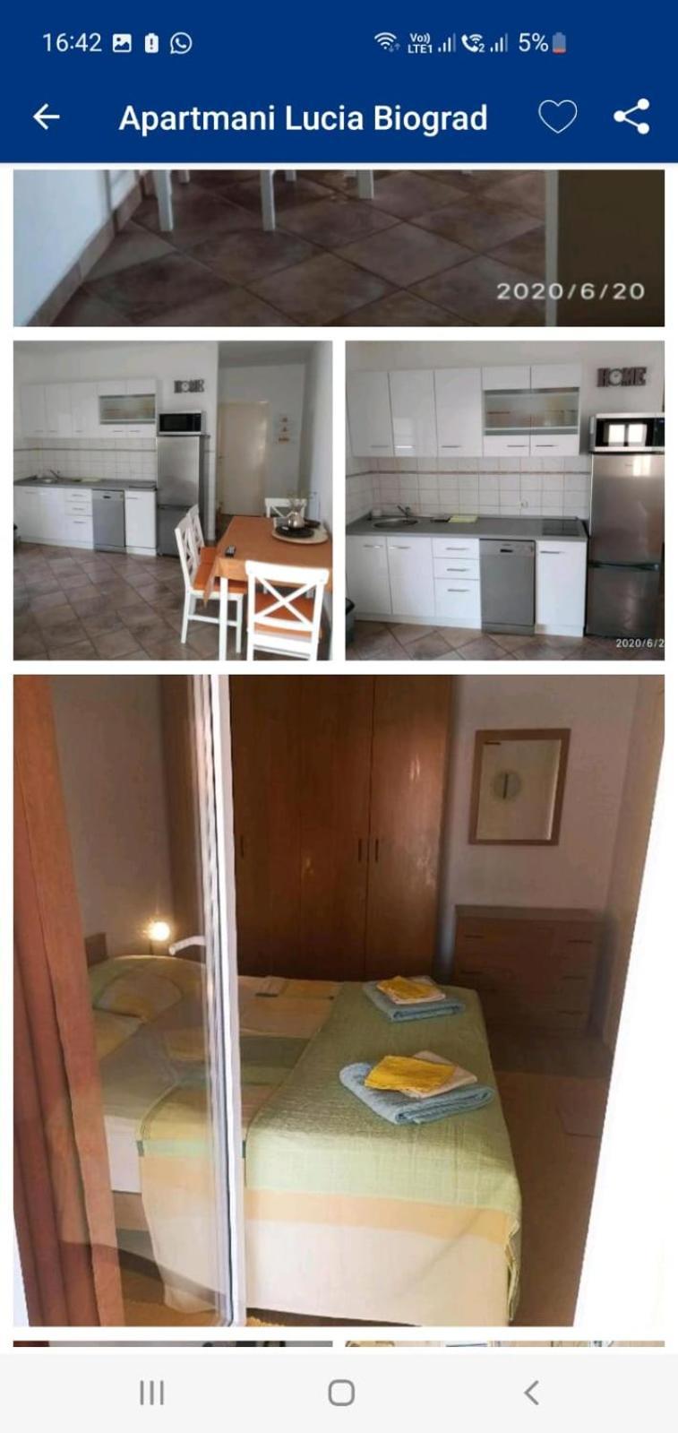 Apartmani Lucia Biograd Biograd Na Moru Eksteriør billede