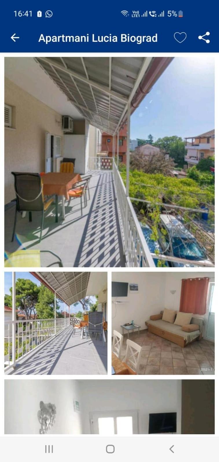 Apartmani Lucia Biograd Biograd Na Moru Eksteriør billede